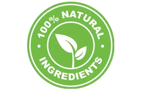 100% natural ingredients badge